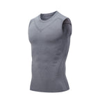 Débardeur compression sport gris chiné – Aplomb