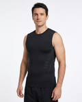 Débardeur compression sport homme noir porté – Aplomb