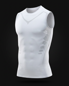 Débardeur compression sport blanc – packshot Aplomb
